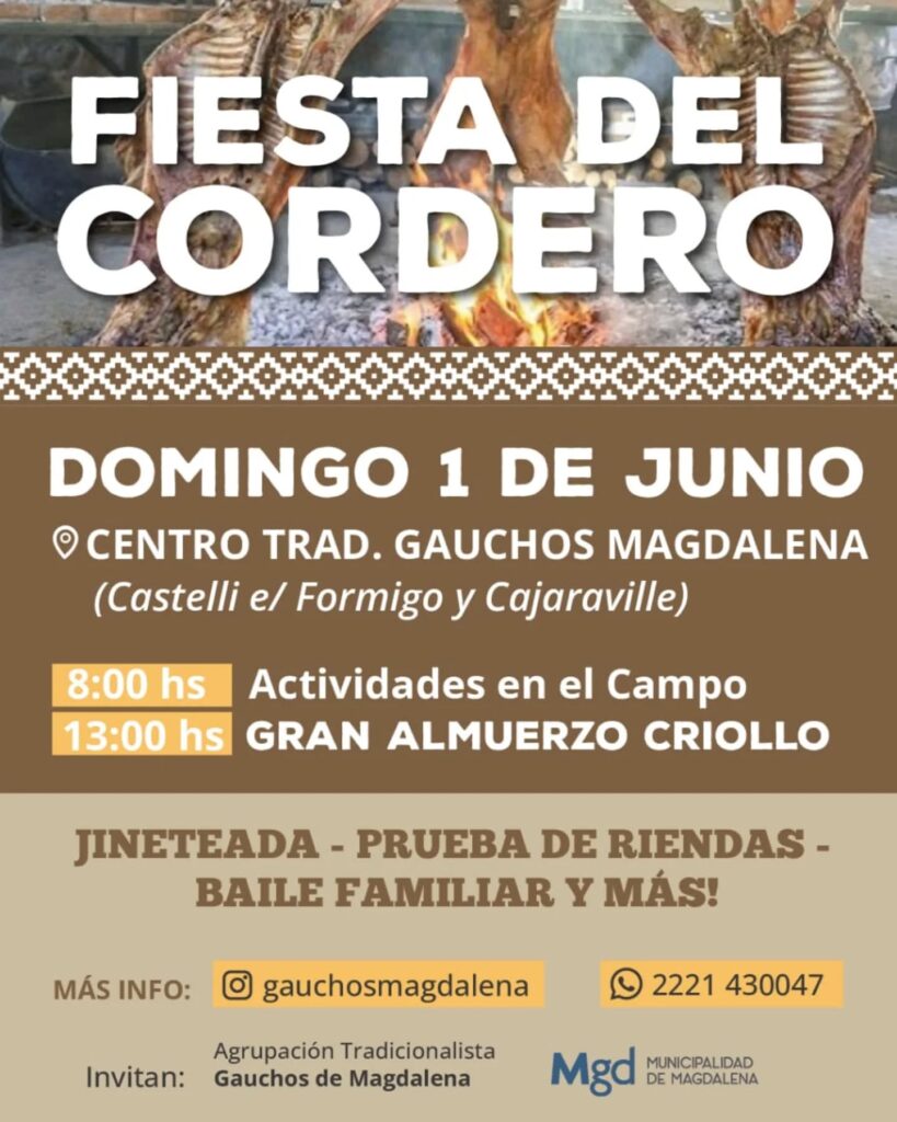 ¡ El 1  de Junio, La Fiesta del Cordero llega a Magdalena !