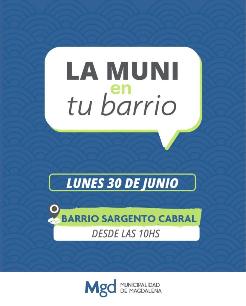 La Muni en tu Barrio llega al Sargento Cabral con servicios gratuitos