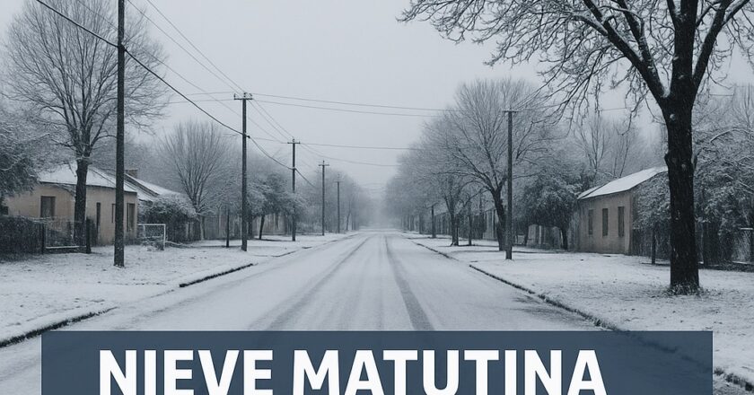 Nieve matutina sorprende a vecines de Pipinas