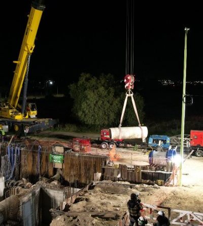 Trabajos finalizados sobre el acueducto Brandsen en Bahía Blanca