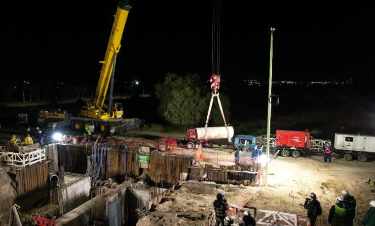 Trabajos finalizados sobre el acueducto Brandsen en Bahía Blanca