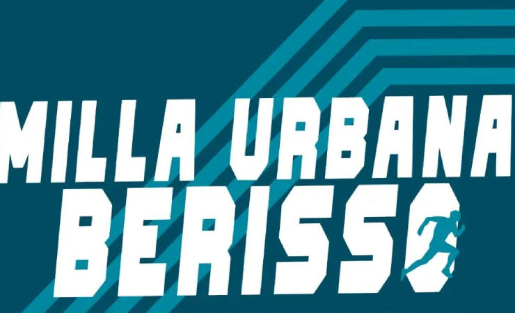Competidores en la Milla Urbana Berisso 2025 en Av. Montevideo y calle 3