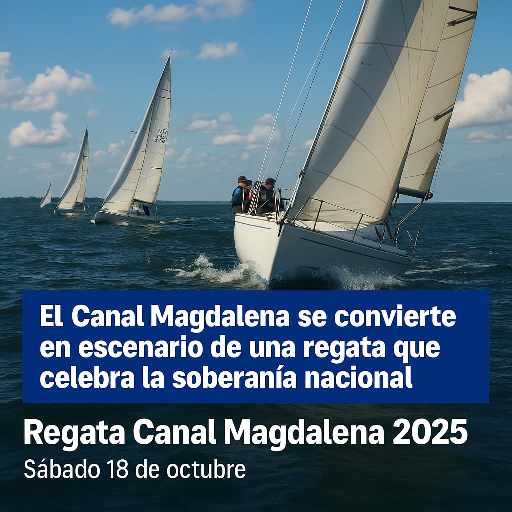 El Canal Magdalena se convierte en escenario de una regata que celebra la soberanía nacional
