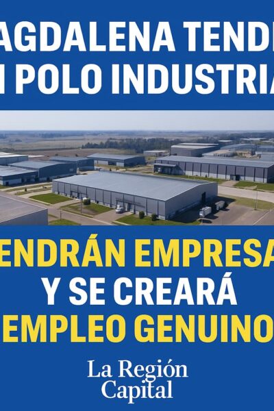 Magdalena avanza hacia la creación de un polo industrial para atraer inversiones y generar empleo genuino