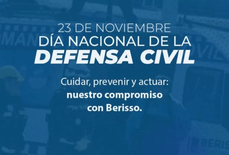 Equipo de Defensa Civil de Berisso en jornada conmemorativa por el Día Nacional de la Defensa Civil