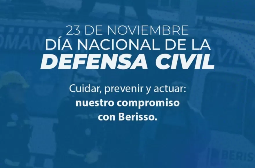 Equipo de Defensa Civil de Berisso en jornada conmemorativa por el Día Nacional de la Defensa Civil