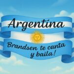 Afiche del espectáculo “Argentina, Brandsen te canta y baila” con artistas locales de folklore, tango y música en vivo en la Sala de Cultura Municipal.