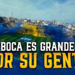 Hinchas de Boca Juniors celebrando el Día del Hincha con banderas azul y oro en la Región Capital.