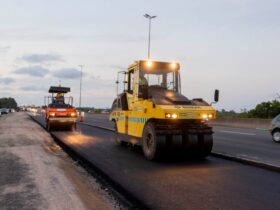 Obras del cuarto carril en la autopista Buenos Aires-La Plata