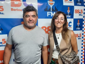 osé Luis Redondo y Jorgelina Sampedro presentan el Encuentro Internacional de Danzas Folklóricas en Berisso.