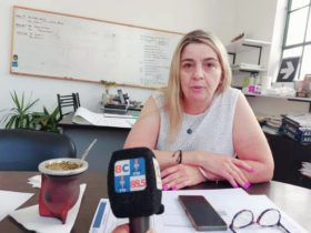 Trabajos de bacheo y reparación de calles en la ciudad de Berisso como parte del plan de obras viales municipales.