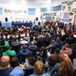 Reunión del PJ Berisso durante el armado de la lista oficialista encabezada por Fabián Cagliardi