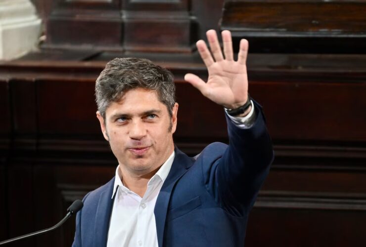 Axel Kicillof durante la apertura del 154° período de sesiones ordinarias en la Legislatura de la provincia de Buenos Aires.