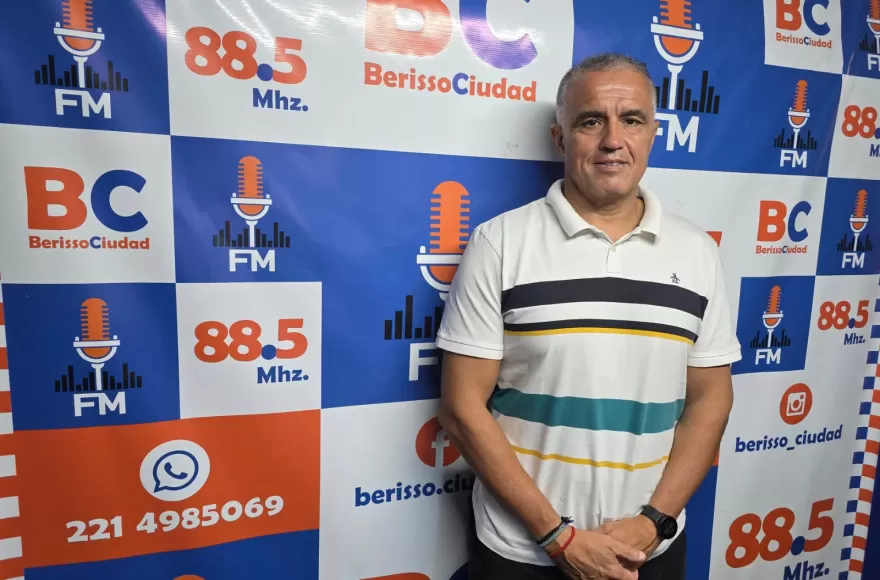 Gabriel Marotte, secretario de Seguridad de Berisso, durante una entrevista en la que analizó la situación del delito en el distrito y respaldó la continuidad del intendente Fabián Cagliardi.