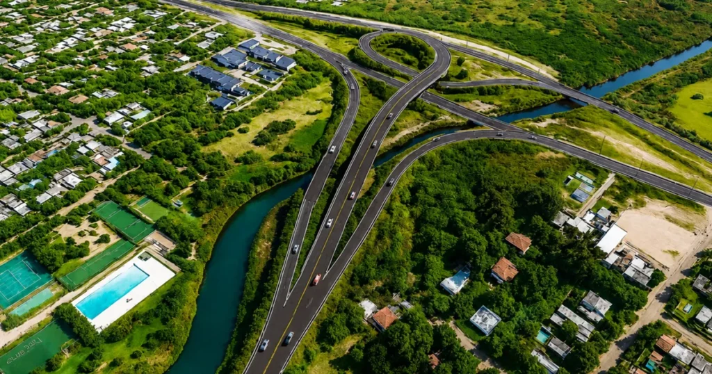 Así será el distribuidor de la bajada de la Autopista La Plata-Buenos Aires en Camino Centenario