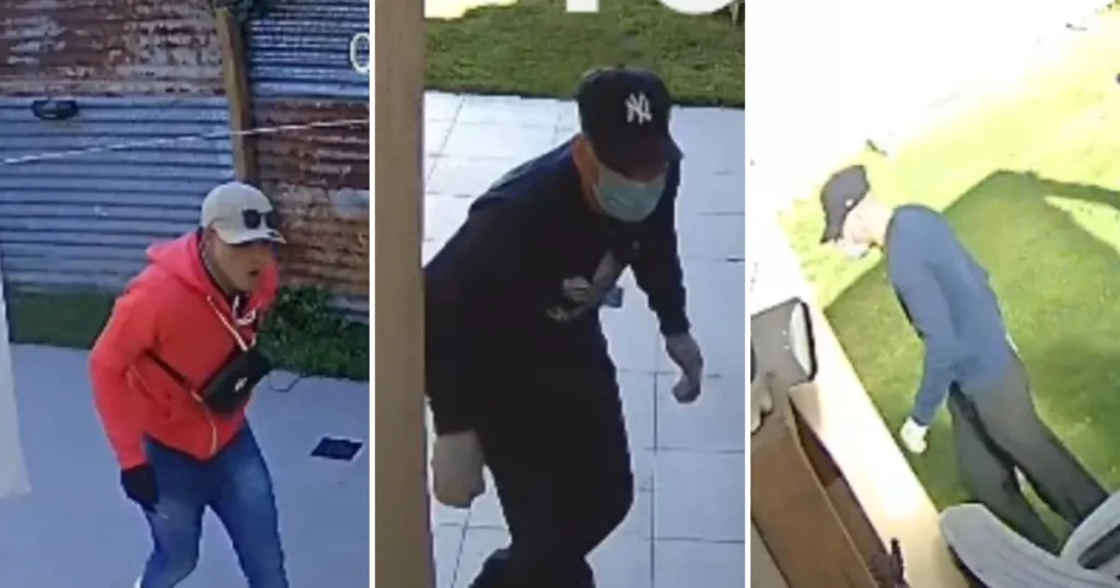 Videos: los ladrones que le robaron a la jueza de La Plata pasaron por tres casas y quedaron filmados