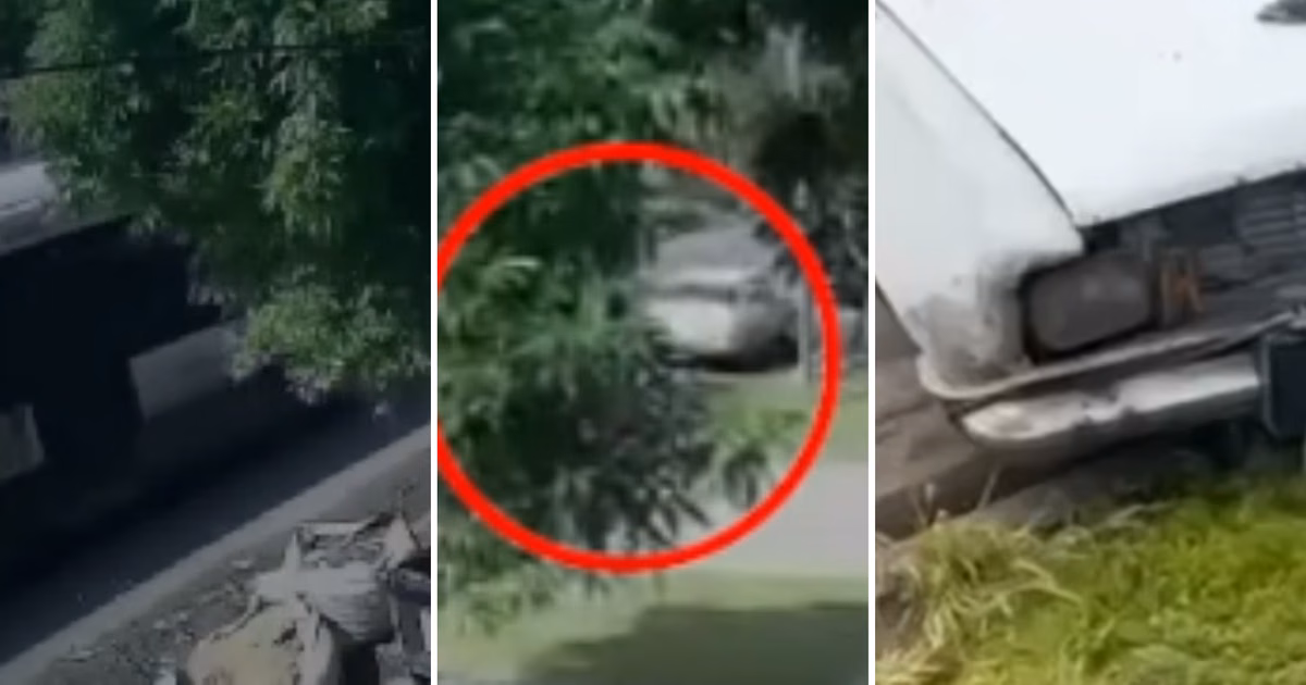 Video: un micro chocó a un auto estacionado en La Plata y lo destrozó